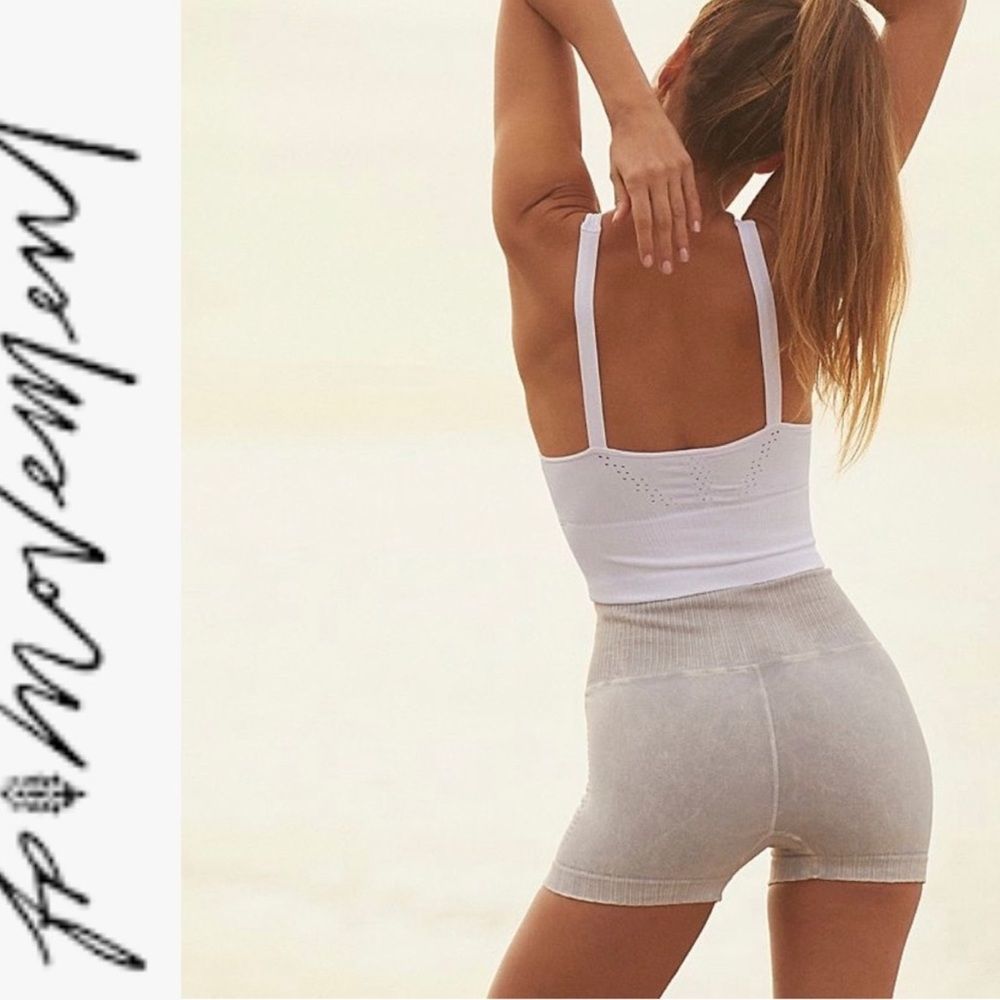 NWOT Free People Movement Good Karma Running Shorts Gray Size XL $48 - Picture 3 of 16